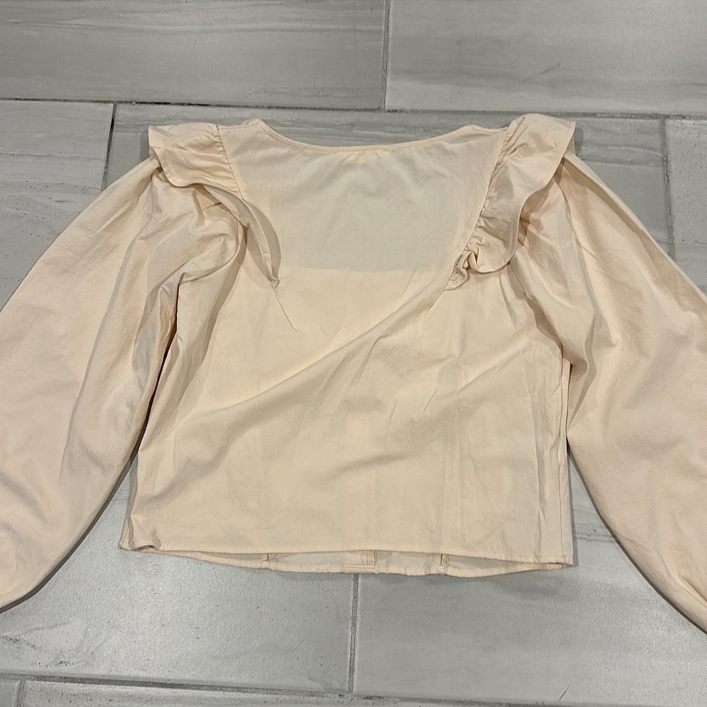 Mango Ruffle Shoulder Blouse - Picture 2 of 4